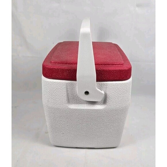 Vintage Coleman Lunch Box Mini Cooler Red & White 5272 - Picture 4 of 13